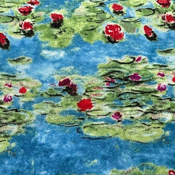 Two Claude Monet in Normandy Silk Neckties Water Breaking Water Lilies Gift Idea - Picture 4 of 13